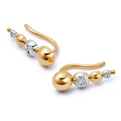 Astley Clarke Aurora 18ct Yellow Gold Vermeil and Silver Crawler Earrings
