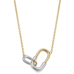 Astley Clarke Aurora U-Hoop Link 18ct Yellow Gold Vermeil and Silver Necklace