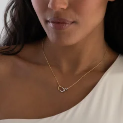 Astley Clarke Aurora U-Hoop Link 18ct Yellow Gold Vermeil and Silver Necklace
