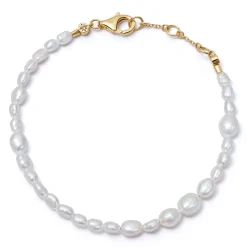 Astley Clarke Biography 18ct Yellow Gold Vermeil Mixed Freshwater Pearl Bracelet