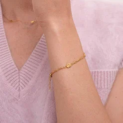 Astley Clarke Biography 18ct Yellow Gold Vermeil White Sapphire Heart Station Bracelet