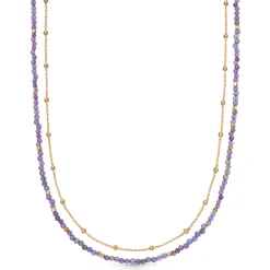 Astley Clarke Biography 18ct Yellow Gold Vermeil Purple Gemstone Necklace