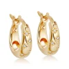 Astley Clarke Celestial 18ct Yellow Gold Vermeil White Sapphire Hoop Earrings