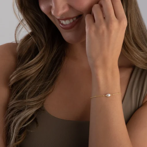 Astley Clarke 18ct Yellow Gold Vermeil Freshwater Pearl Bracelet