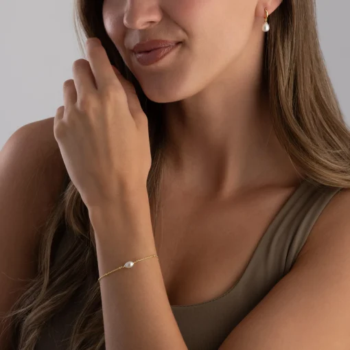 Astley Clarke 18ct Yellow Gold Vermeil Freshwater Pearl Bracelet