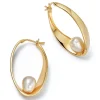 Astley Clarke Floe 18ct Yellow Gold Vermeil Freshwater Pearl Hoop Earrings