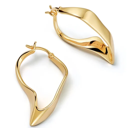 Astley Clarke Floe 18ct Yellow Gold Vermeil Hoop Earrings