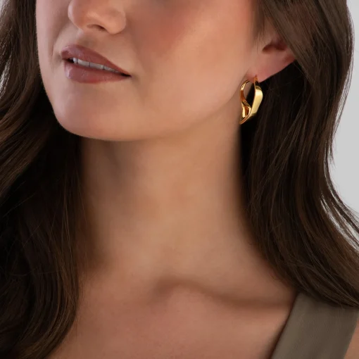 Astley Clarke Floe 18ct Yellow Gold Vermeil Hoop Earrings
