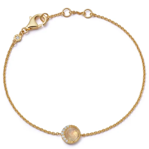 Astley Clarke Luna 18ct Yellow Gold Vermeil Moonstone Bracelet