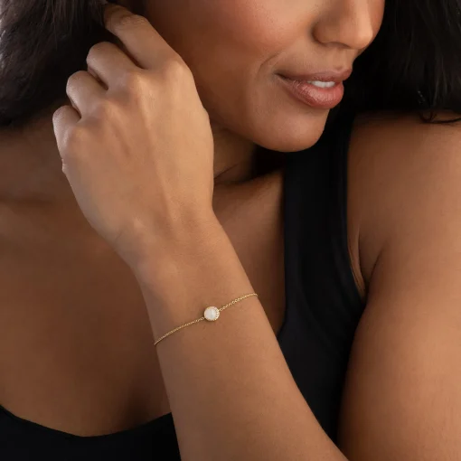 Astley Clarke Luna 18ct Yellow Gold Vermeil Moonstone Bracelet