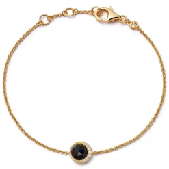 Astley Clarke Luna 18ct Yellow Gold Vermeil Black Onyx Bracelet