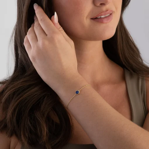 Astley Clarke Luna 18ct Yellow Gold Vermeil Blue Lapis Bracelet