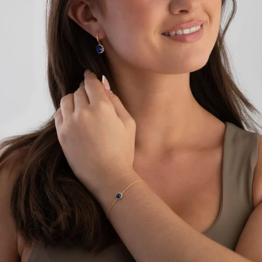 Astley Clarke Luna 18ct Yellow Gold Vermeil Blue Lapis Bracelet