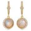 Astley Clarke Luna 18ct Yellow Gold Vermeil Moonstone Hoop Earrings