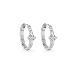 Astley Clarke Luna Light Silver White Sapphire Hoop Earrings