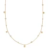 Astley Clarke Polaris North Star 18ct Yellow Gold Vermeil White Sapphire Station Necklace