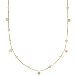 Astley Clarke Polaris North Star 18ct Yellow Gold Vermeil White Sapphire Station Necklace