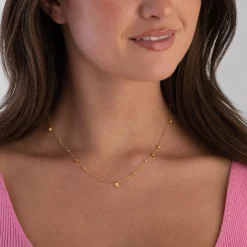 Astley Clarke Polaris North Star 18ct Yellow Gold Vermeil White Sapphire Station Necklace