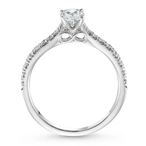Beaverbrooks Beyond Brilliance 18ct White Gold Oval Shaped Diamond Solitaire Ring