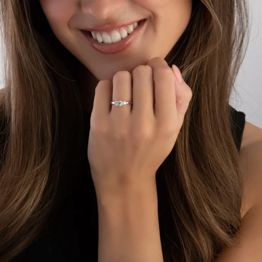Beaverbrooks Beyond Brilliance 18ct White Gold Diamond Three Stone Ring