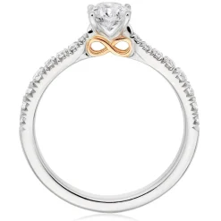 Beaverbrooks Beyond Brilliance 18ct White Gold and Rose Gold Diamond Solitaire Engagement Ring