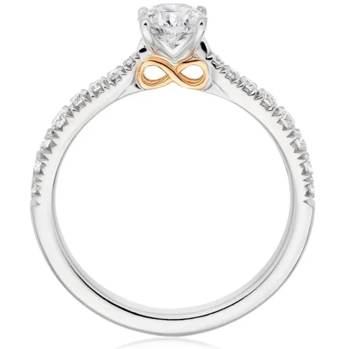 Beaverbrooks Beyond Brilliance 18ct White Gold and Rose Gold Diamond Solitaire Engagement Ring