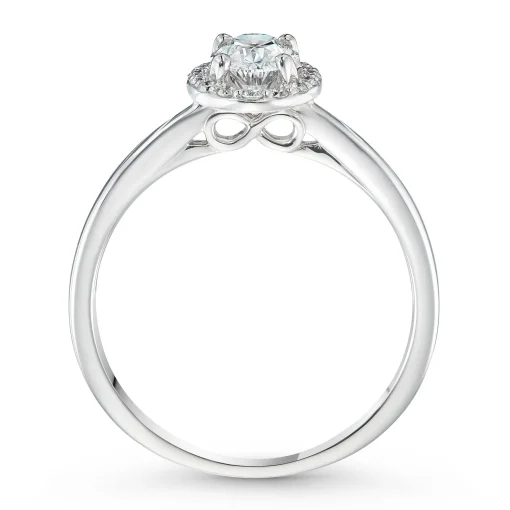 Beaverbrooks Beyond Brilliance 18ct White Gold Oval Shaped Diamond Halo Ring