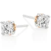 Beaverbrooks Beyond Brilliance 18ct White Gold and Rose Gold Diamond Earrings