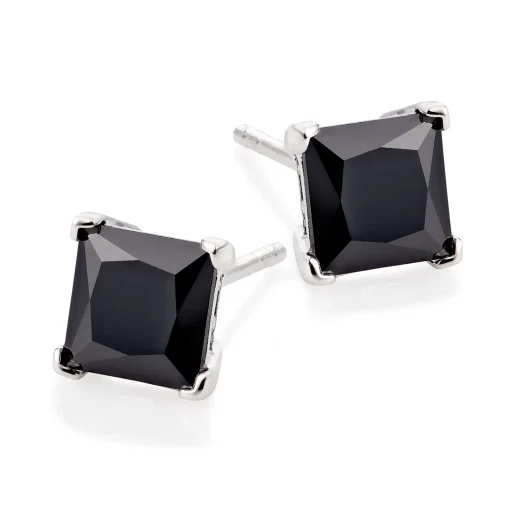 Beaverbrooks Black Cubic Zirconia Stud Earrings
