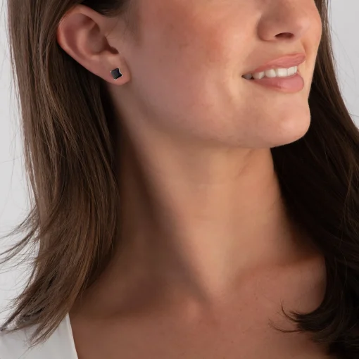 Beaverbrooks Black Cubic Zirconia Stud Earrings
