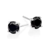 Beaverbrooks Black Cubic Zirconia Stud Earrings