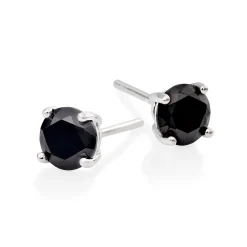 Beaverbrooks Black Cubic Zirconia Stud Earrings