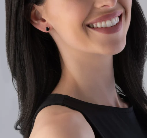 Beaverbrooks Black Cubic Zirconia Stud Earrings
