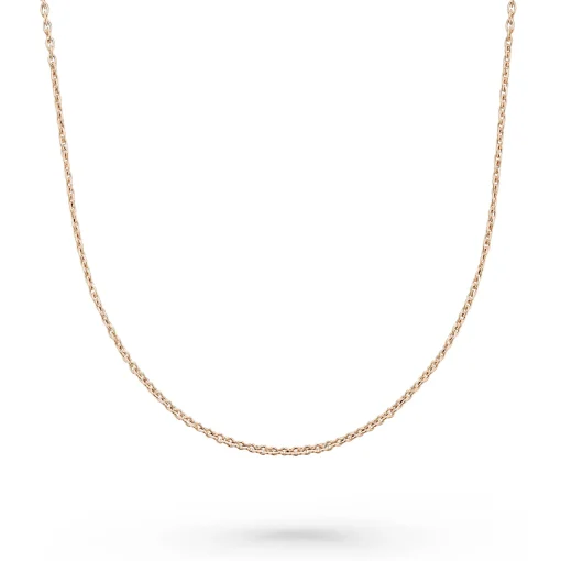 Beaverbrooks 18ct Rose Gold Plated Silver Trace Chain 45cm