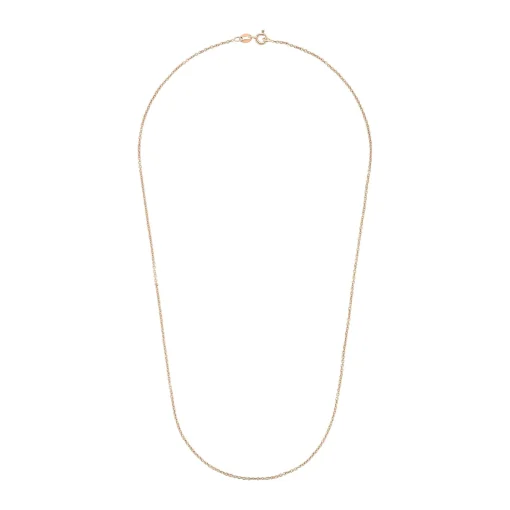 Beaverbrooks 18ct Rose Gold Plated Silver Trace Chain 45cm