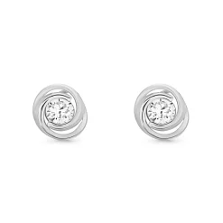 Beaverbrooks 9ct White Gold Cubic Zirconia Stud Earrings
