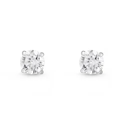 Beaverbrooks 9ct White Gold Cubic Zirconia Stud Earrings