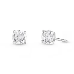 Beaverbrooks 9ct White Gold Cubic Zirconia Stud Earrings