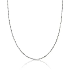 Beaverbrooks 18ct White Gold Curb Chain 45cm