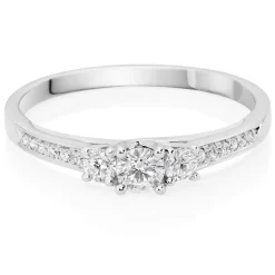 Beaverbrooks 9ct White Gold Diamond Three Stone Ring