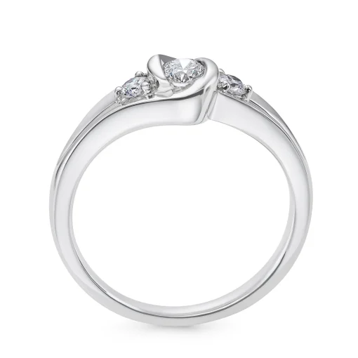 Beaverbrooks 9ct White Gold Diamond Three Stone Engagement Ring