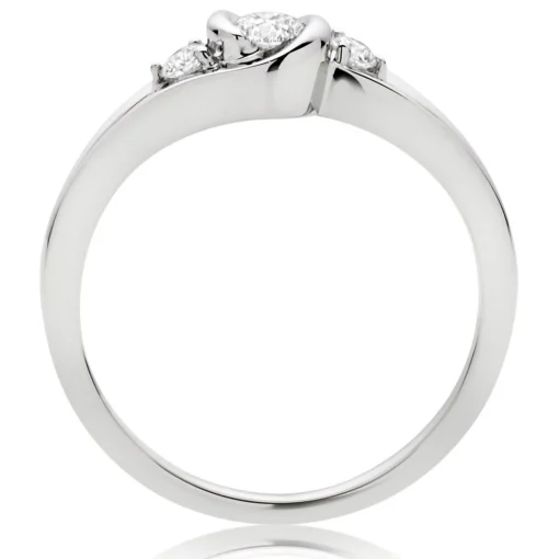 Beaverbrooks 9ct White Gold Diamond Three Stone Engagement Ring