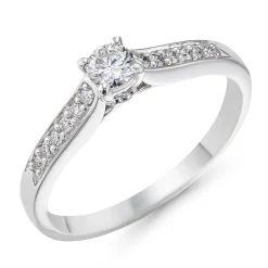 Beaverbrooks 9ct White Gold Diamond Solitaire Engagement Ring