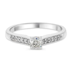 Beaverbrooks 9ct White Gold Diamond Solitaire Engagement Ring