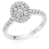 Beaverbrooks 9ct White Gold Diamond Cluster Ring