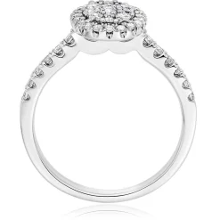 Beaverbrooks 9ct White Gold Diamond Cluster Ring