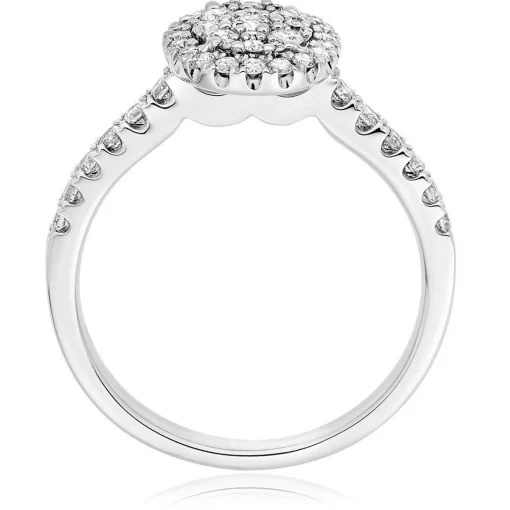 Beaverbrooks 9ct White Gold Diamond Cluster Ring