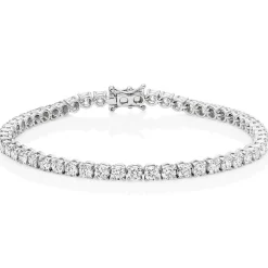 Beaverbrooks 18ct White Gold Diamond Tennis Bracelet