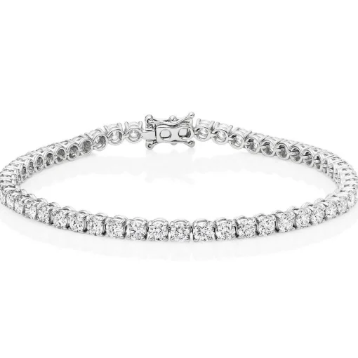 Beaverbrooks 18ct White Gold Diamond Tennis Bracelet