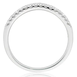Beaverbrooks 18ct White Gold Diamond Shaped 1.5mm Wedding Ring
